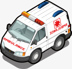 救护车标识可爱救护车卡通救护车矢量图图标高清图片