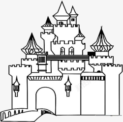 童话城堡简笔画素材