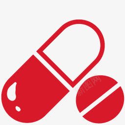 红黑色背景药丸红色的医学的图标图标