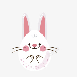 抱鸡蛋的小兔子卡通扁平兔子彩蛋矢量图高清图片