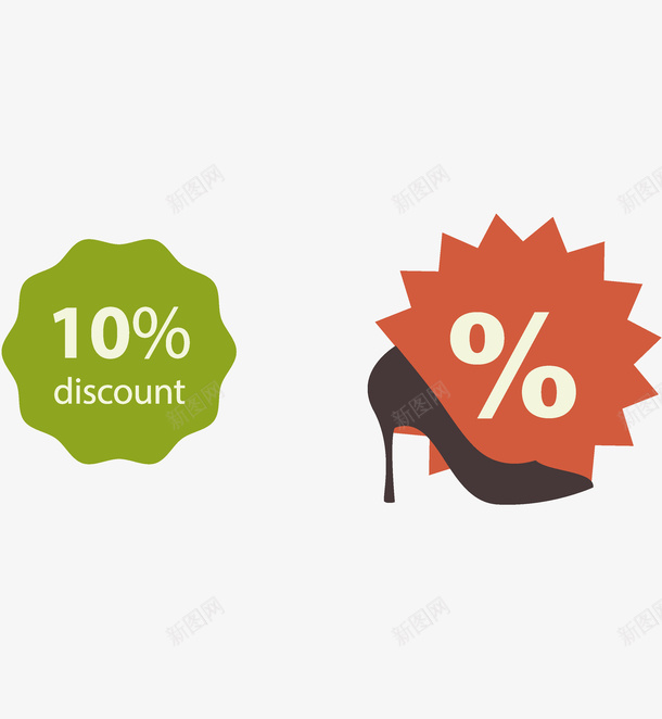 促销海报装饰背景矢量图eps免抠素材_88icon https://88icon.com 促销 标签 矢量图