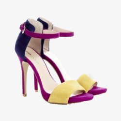 紫罗兰色高跟鞋素材