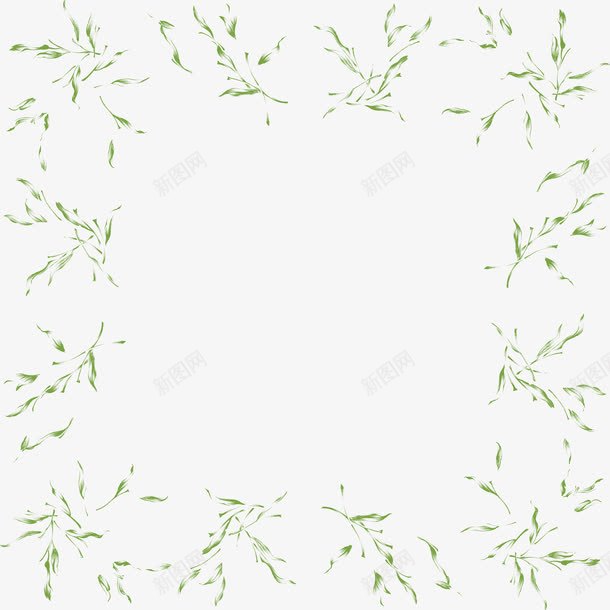 复古艺术绿色植物边框png免抠素材_88icon https://88icon.com 复古 绿色植物 艺术 边框