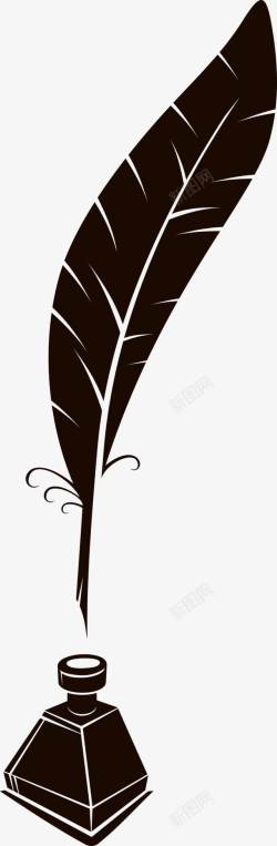 黑色树叶欧式花纹素材