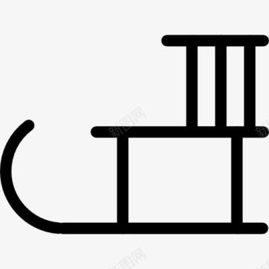 圣诞节用品雪橇图标图标