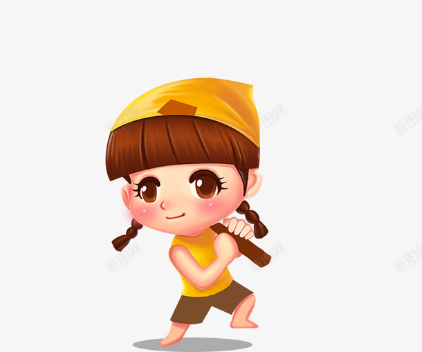 卡通手绘双马尾小女孩psd免抠素材_88icon https://88icon.com 卡通 卡通女孩 双马尾小女孩 女孩 手绘