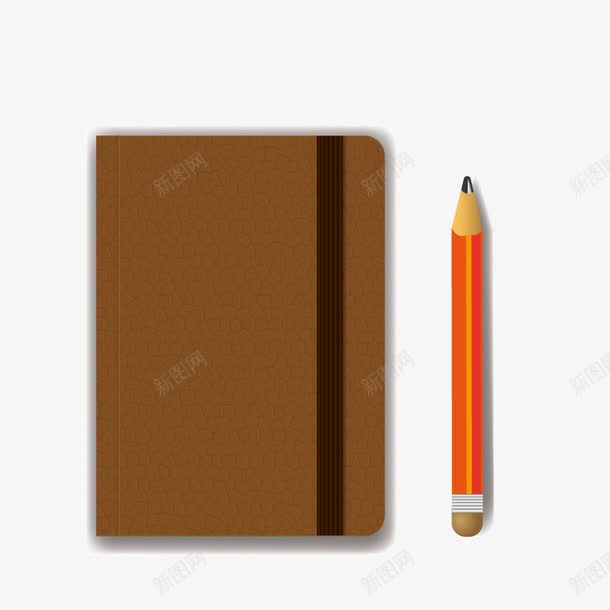 手写工具png免抠素材_88icon https://88icon.com 卡通书写工具 笔记本 铅笔