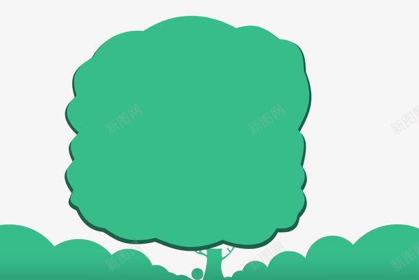 绿色卡通树png免抠素材_88icon https://88icon.com 儿童节海报装饰 卡通树木 卡通风景 树 绿色