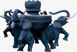 古典中国风大象香炉素材