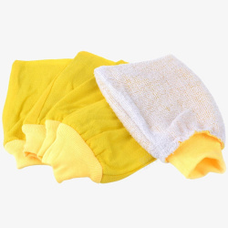 双面黄色搓澡巾素材
