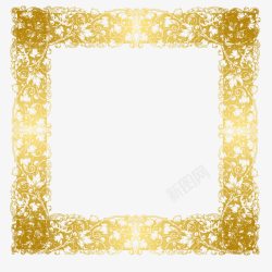 欧式古典的金色相框边框素材