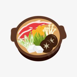 卡通美食火锅素材