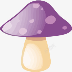 紫色蘑菇装饰矢量图素材