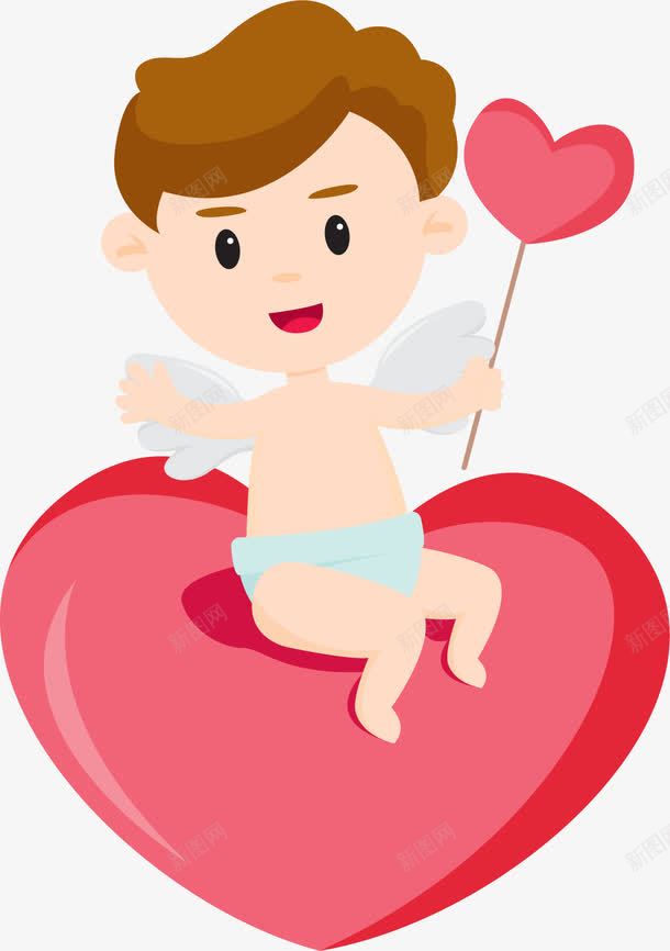情人节坐在爱心上的丘比特png免抠素材_88icon https://88icon.com 坐在爱心上 情人节 手拿爱心 爱心气球 爱神丘比特 红色爱心