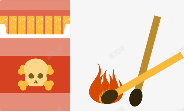 骷髅头香烟盒火柴png免抠素材_88icon https://88icon.com 5月31日 nosmoking 世界无烟日 健康 戒烟 火柴 禁止吸烟 香烟盒