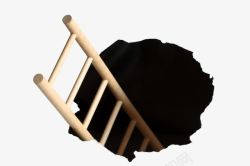 黑洞木梯素材