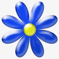 蓝色宝石花朵素材