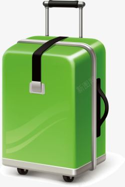 绿色行李箱素材