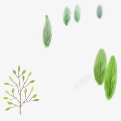 椭圆形树木手绘小树高清图片