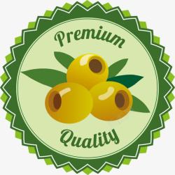 矢量橄榄油标签圆形橄榄油标签高清图片
