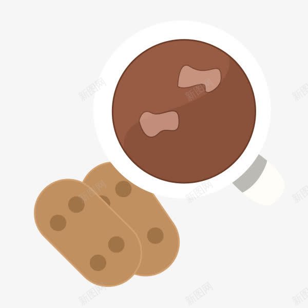 咖啡与曲奇饼干俯视图png免抠素材_88icon https://88icon.com 俯视图 咖啡 扁平 手绘 曲奇饼干