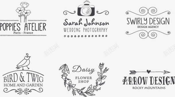 花纹婚礼欧式花纹logo创意矢量图图标图标