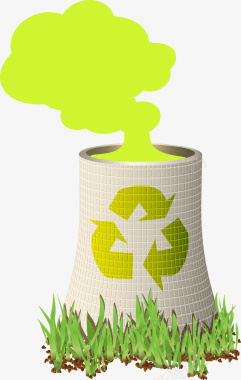 绿色环保图标低能耗环保工厂图矢量图图标图标