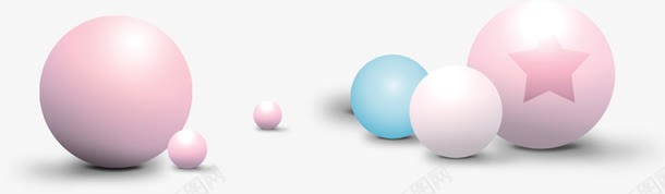 装饰球粉色蓝色装饰球图标图标