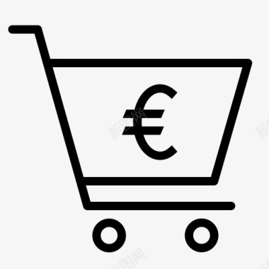 车货币欧元金融钱价格购物货币图标图标