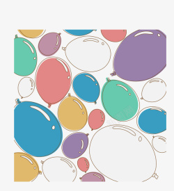 彩色气球背景底纹装饰矢量图素材