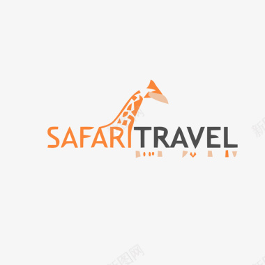 旅游logo长颈鹿旅游图标logo矢量图图标