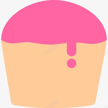 美食香肠粉色圆弧扁平化面包元素矢量图图标图标