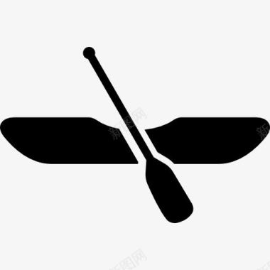 水独木舟和划船图标图标