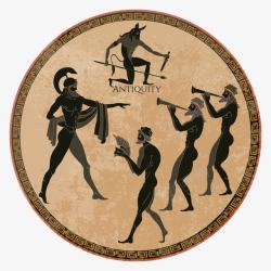 古希腊神话图案圆盘素材