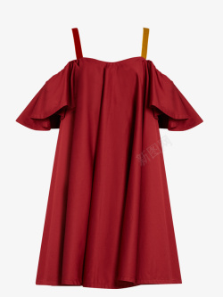 喜庆大红色裙子素材