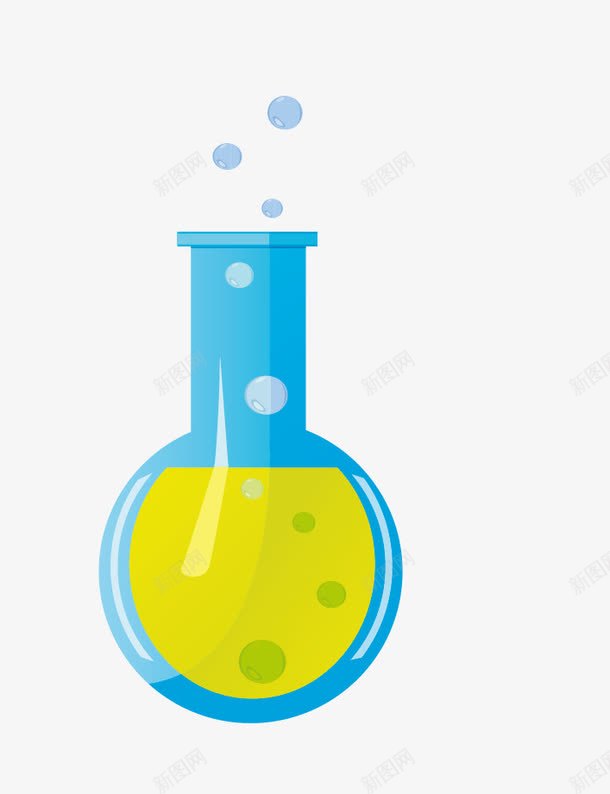 卡通实验试剂瓶矢量图eps免抠素材_88icon https://88icon.com 元素 化学 化学工具 化学用品 瓶子 绿色液体 矢量图