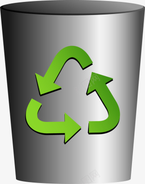节能环保回收垃圾桶图标图标