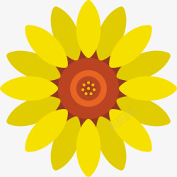浅黄色花向阳花黄色矢量图高清图片