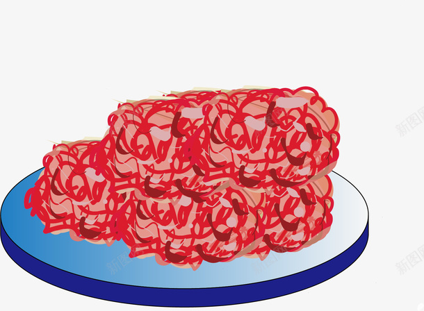 彩色手绘肉馅卡通插画矢量图ai免抠素材_88icon https://88icon.com 圆弧 彩色 手绘 盘子 纹理 美食 肉馅 质感 食物 矢量图