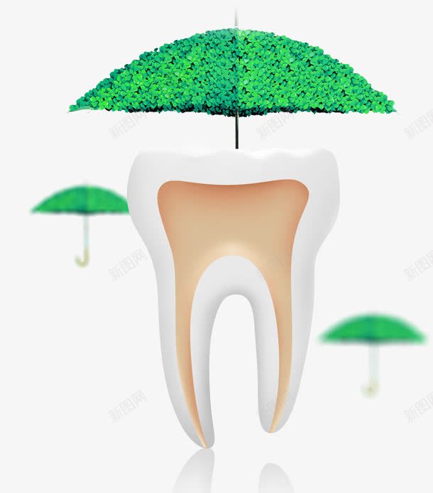 绿色护牙png免抠素材_88icon https://88icon.com 保护牙龈 牙龈健康刷牙防蛀牙 绿植 绿色护牙