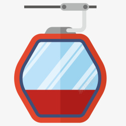 卡通缆车卡通扁平缆车高清图片