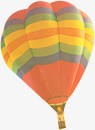 彩色卡通花纹装饰热气球素材