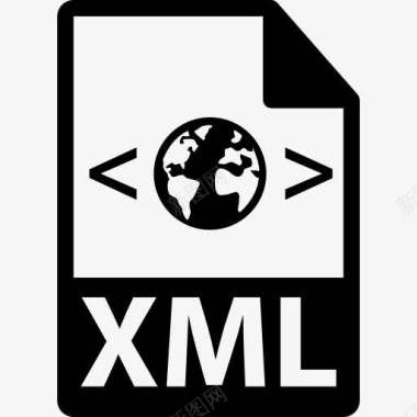 黑色接口XML文件格式的变体图标图标
