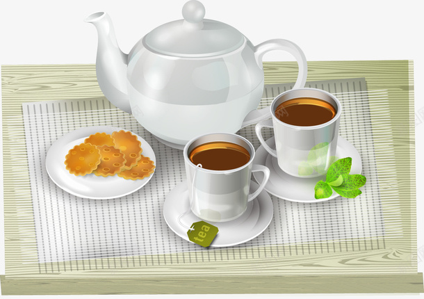 茶杯矢量图eps免抠素材_88icon https://88icon.com 免费矢量下载 茶具 茶壶 茶杯 矢量图