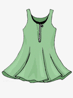 绿色裙子素材