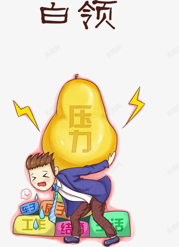 白领压力山大png免抠素材_88icon https://88icon.com 压力 山大 白领