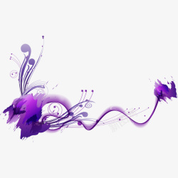 紫色系装饰花纹素材