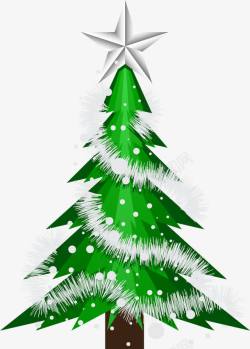 冬日绿色星星圣诞树素材