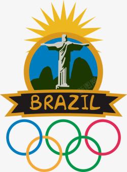 2016五环巴西里约奥运会装饰标志高清图片