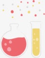 化学瓶png免抠素材_88icon https://88icon.com 刻度瓶 化学瓶 学习 教育 红色 黄色